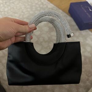 Cult Gaia Nika Embellished top handle bag in black